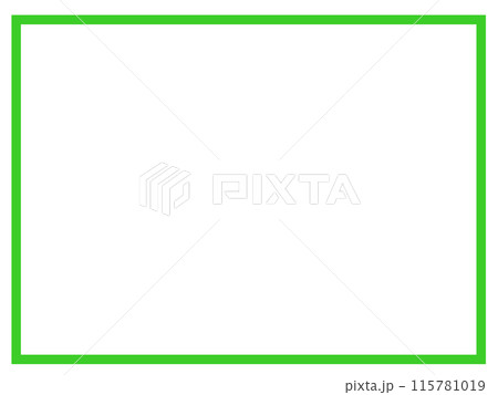 シンプルな四角の枠（緑）のイラスト素材 [115781019] - PIXTA