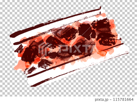 木炭手寫日式毛筆插畫素材 115781664