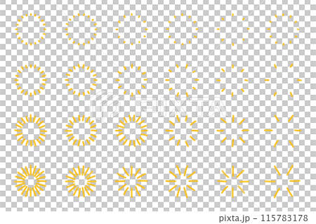 Illustration material: handwritten simple sunburst, starburst, vector, sun symbol Illustration material: handwritten simple sunburst, starburst, vector, sun symbol 115783178
