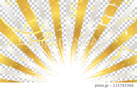 金銀集中線條圖案和紙帶的背景圖 115783368