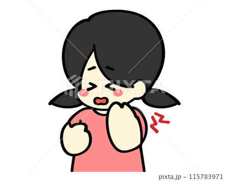 歯痛、顎関節症の子どもイラスト素材 115783971