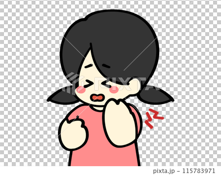 歯痛、顎関節症の子どもイラスト素材 115783971
