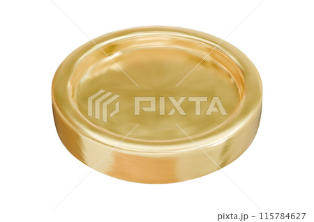 Realistic Golden coin. Isolated gold money. 115784627