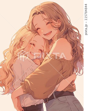 美女二人がキスをするシーン 115784844