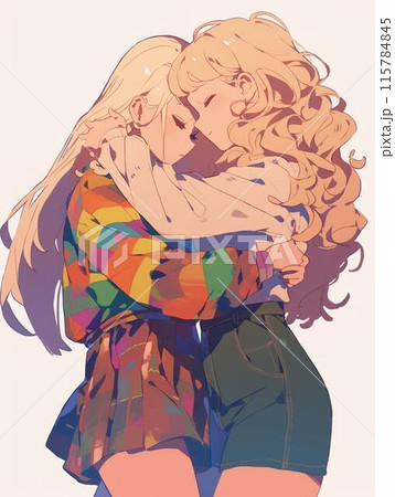 美女二人がキスをするシーン 美女二人がキスをするシーン 115784845