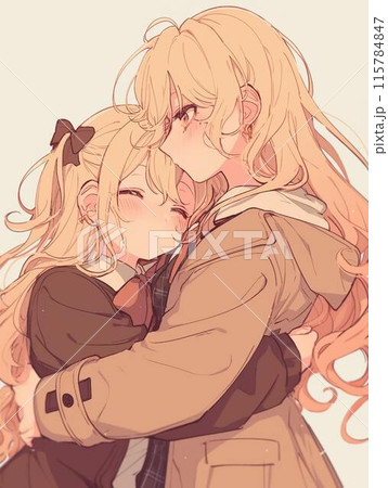 美女二人がキスをするシーン 115784847