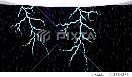 Lightning Strikes During Heavy Rain 115784878