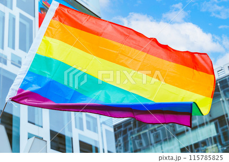 LGBTQ Rainbow flag, Diversity Sign parade for gender equal activity in Pride month day. LGBTQ Rainbow flag, Diversity Sign parade for gender equal activity in Pride month day. 115785825