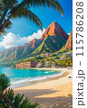 リゾートの美しいビーチ 115786208