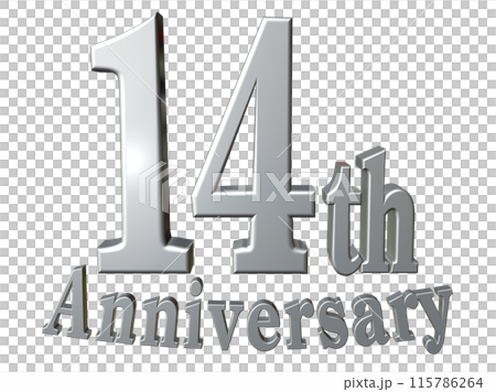 3DCG角色「14th Anniversary/14週年」銀、銀 3DCG角色「14th Anniversary/14週年」銀、銀 115786264