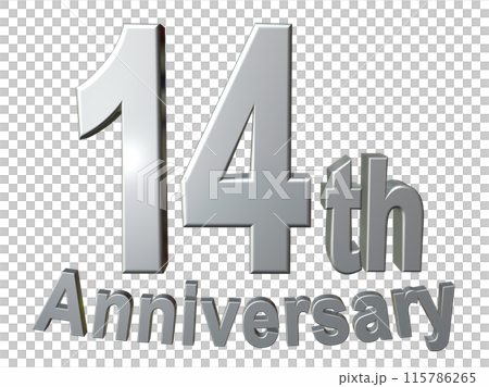 3DCG角色「14th Anniversary/14週年」銀、銀 3DCG角色「14th Anniversary/14週年」銀、銀 115786265