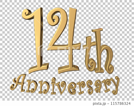 3DCG角色「14th Anniversary/14週年」金、金 3DCG角色「14th Anniversary/14週年」金、金 115786324