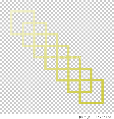 重ねた正方形（黄色） 115786428