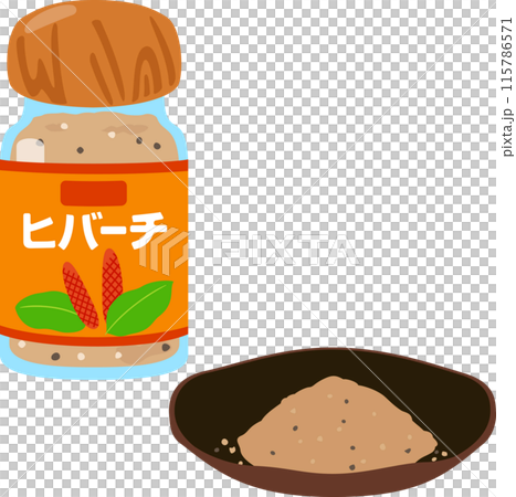 ガラスボトル入りのヒバーチ 115786571