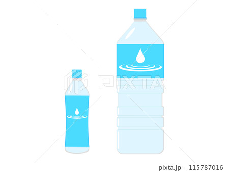 500mlペットボトルの水と2リットルのペットボトルの水 115787016
