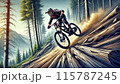 マウンテンバイクでダウンヒル 115787245