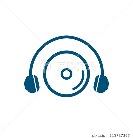 DJ music logo icon 115787397