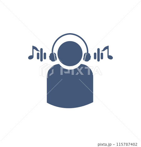 DJ music logo icon DJ music logo icon 115787402