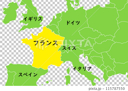 フランス　世界地図 フランス世界地図