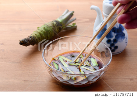 わさびの醤油漬け わさびの醤油漬け 115787711