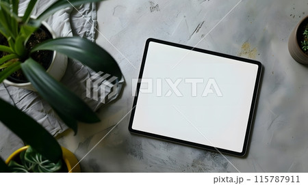 画面の白いタブレットです。Generative AI	 115787911