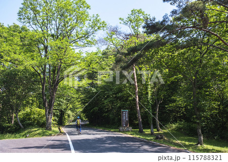 新緑・初夏のサイクリングイメージ　（蒜山高原） 115788321