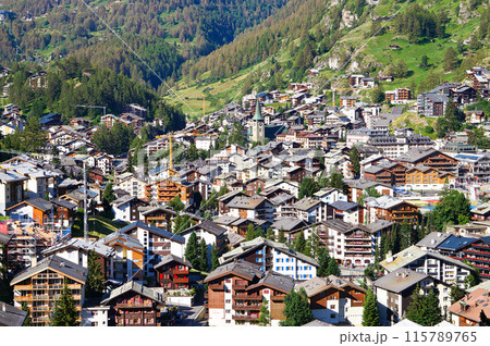 ツェルマットの町並み【スイス】 ツェルマットの町並み【スイス】 115789765