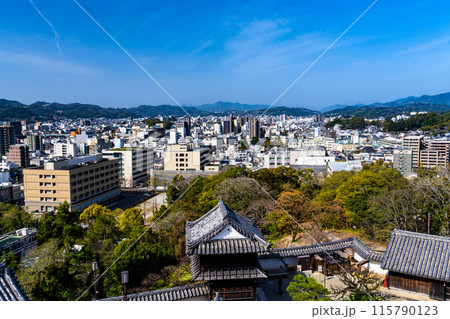 【日本100名城】春の高知城 天守からの眺め5 高知県高知市 【日本100名城】春の高知城 天守からの眺め5 高知県高知市 115790123