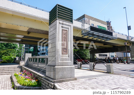 鍛冶橋通りの弾正橋公園（東京都中央区） 115790289