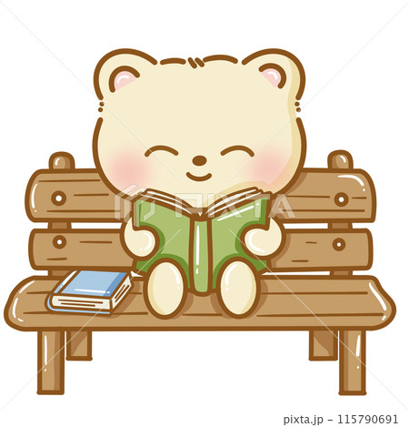 Hand drawn illustration kawaii bear back to school Doodle cute anima Hand drawn illustration kawaii bear back to school Doodle cute anima 115790691