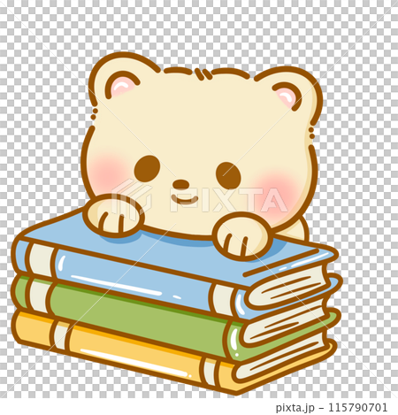 Hand drawn illustration kawaii bear back to school Doodle cute anima 115790701