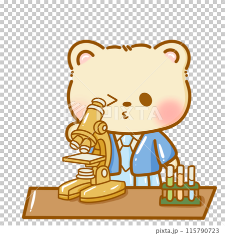 Hand drawn illustration kawaii bear back to school Doodle cute anima 115790723