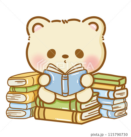Hand drawn illustration kawaii bear back to school Doodle cute anima 115790730