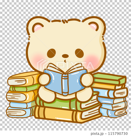 Hand drawn illustration kawaii bear back to school Doodle cute anima 115790730