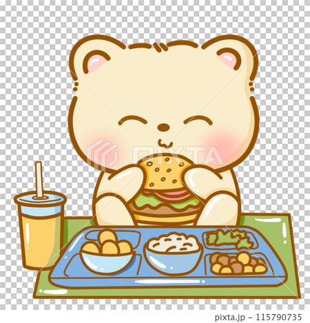 Hand drawn illustration kawaii bear back to school Doodle cute anima 115790735