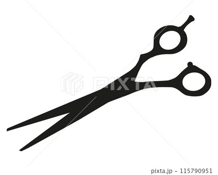 Black scissor icon flat style Black scissor icon flat style 115790951