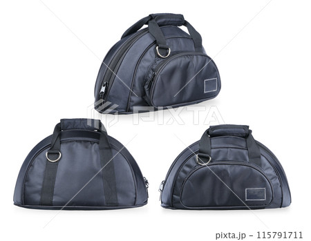 Carry black bag isolated on white background 115791711