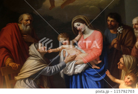 Saint Anne adores the Child by Stefano Tofanelli, Basilica of Saint Frediano, Lucca, Tuscany, Italy 115792703