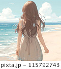 海を眺める女性 115792743