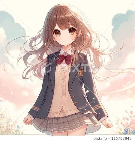 空を見上げる女の子 115792943