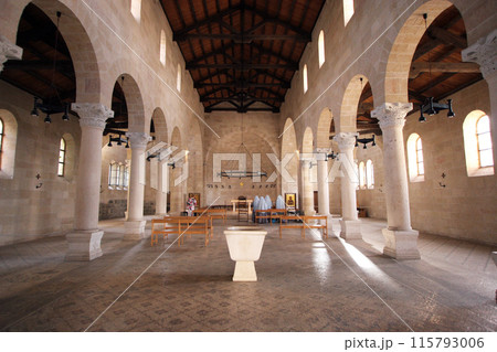 Church of the Multiplication of Loaves and Fishes, Sea of Galilee, Tabgha, Israel 115793006