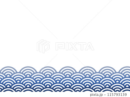 波のある青海波の背景 グラデーション 波のある青海波の背景 グラデーション 115793139