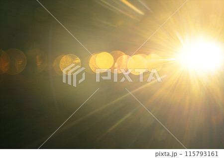 Abstract Natural Sun flare on the black Abstract Natural Sun flare on the black 115793161