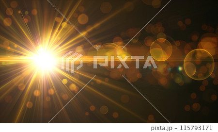 Abstract Natural Sun flare on the black 115793171