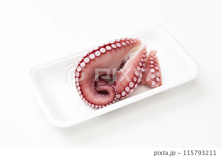 白背景にタコ 115793211