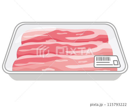 パックに入った牛肉 115793222