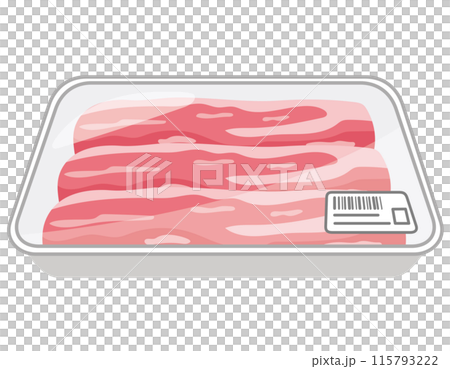 パックに入った牛肉 115793222