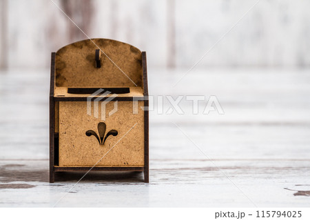 Miniature Wooden Cupboard for Children Creative Painting 115794025