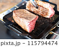 キャンプ　ローストビーフ　調理 115794474