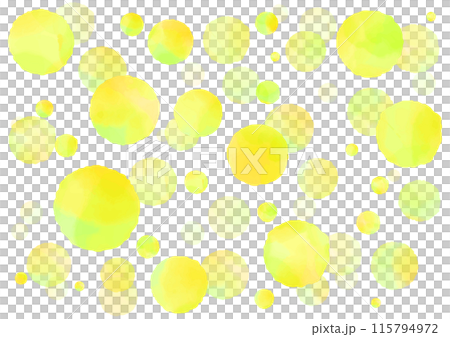 水彩　水玉　レモンイエロー　イエロー　イメージ　背景 115794972